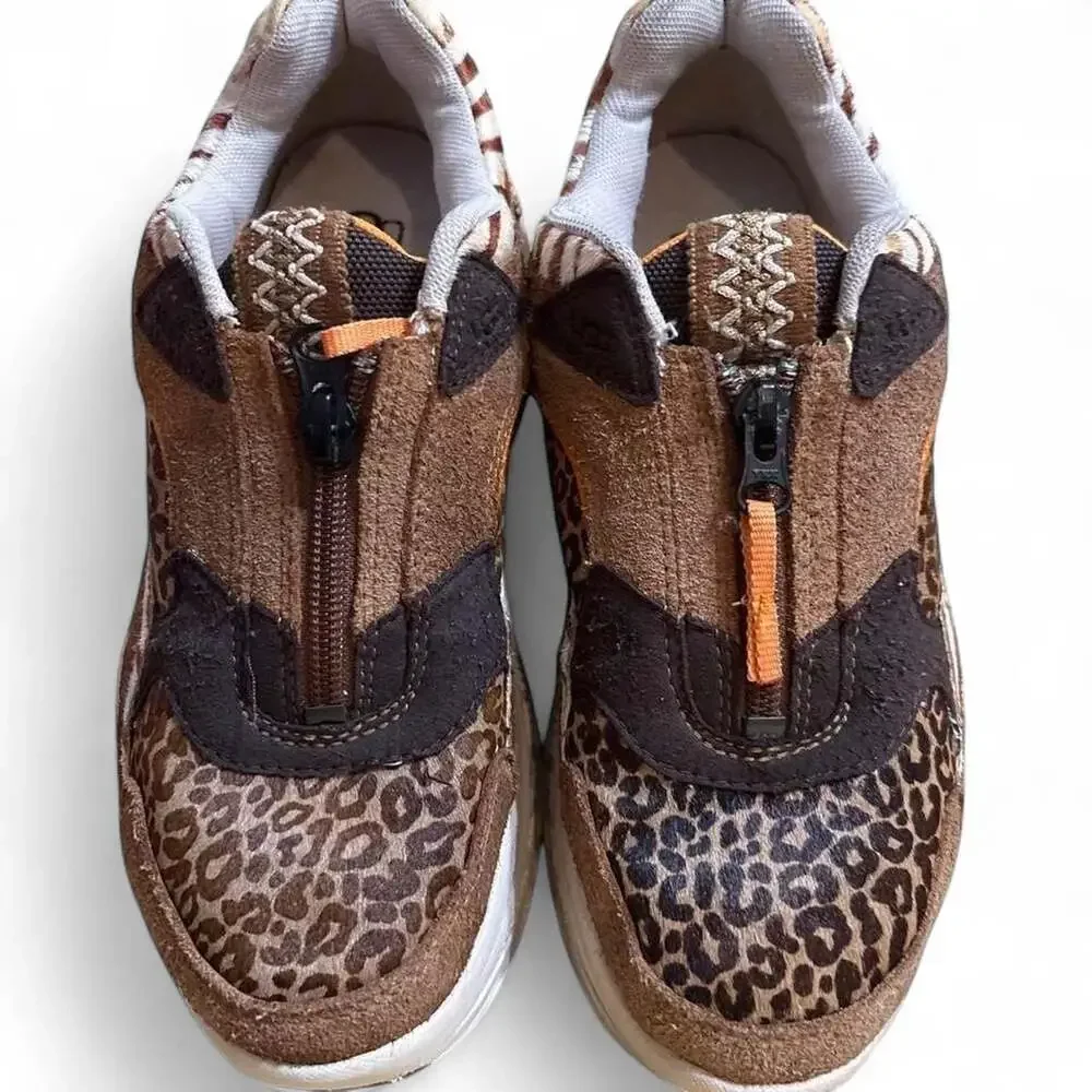 UGG Zip Wild Thang Leopard Print Sneakers